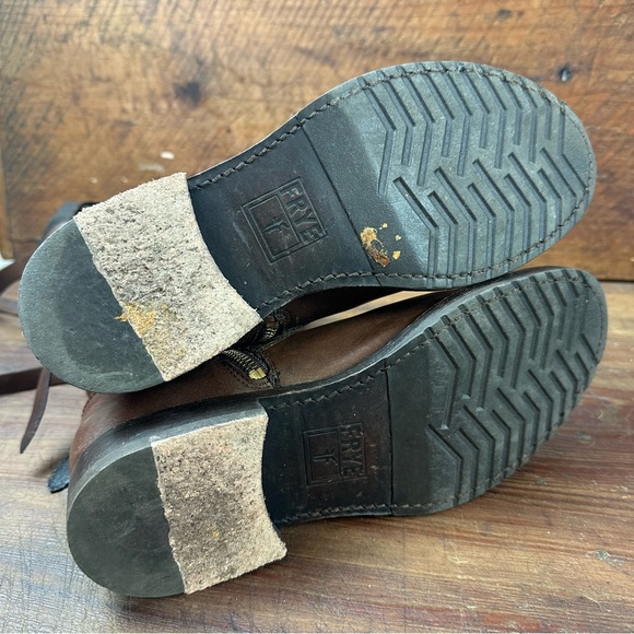 Frye Veronica Knee High Brown Leather Boots Buckles and Long Straps Size 9 - Picture 5 of 8